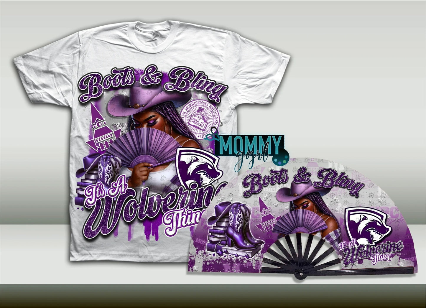 Boots and Bling College University Shirt