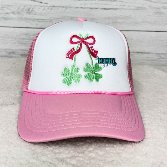 Lucky Babe Clover Trucker Hat