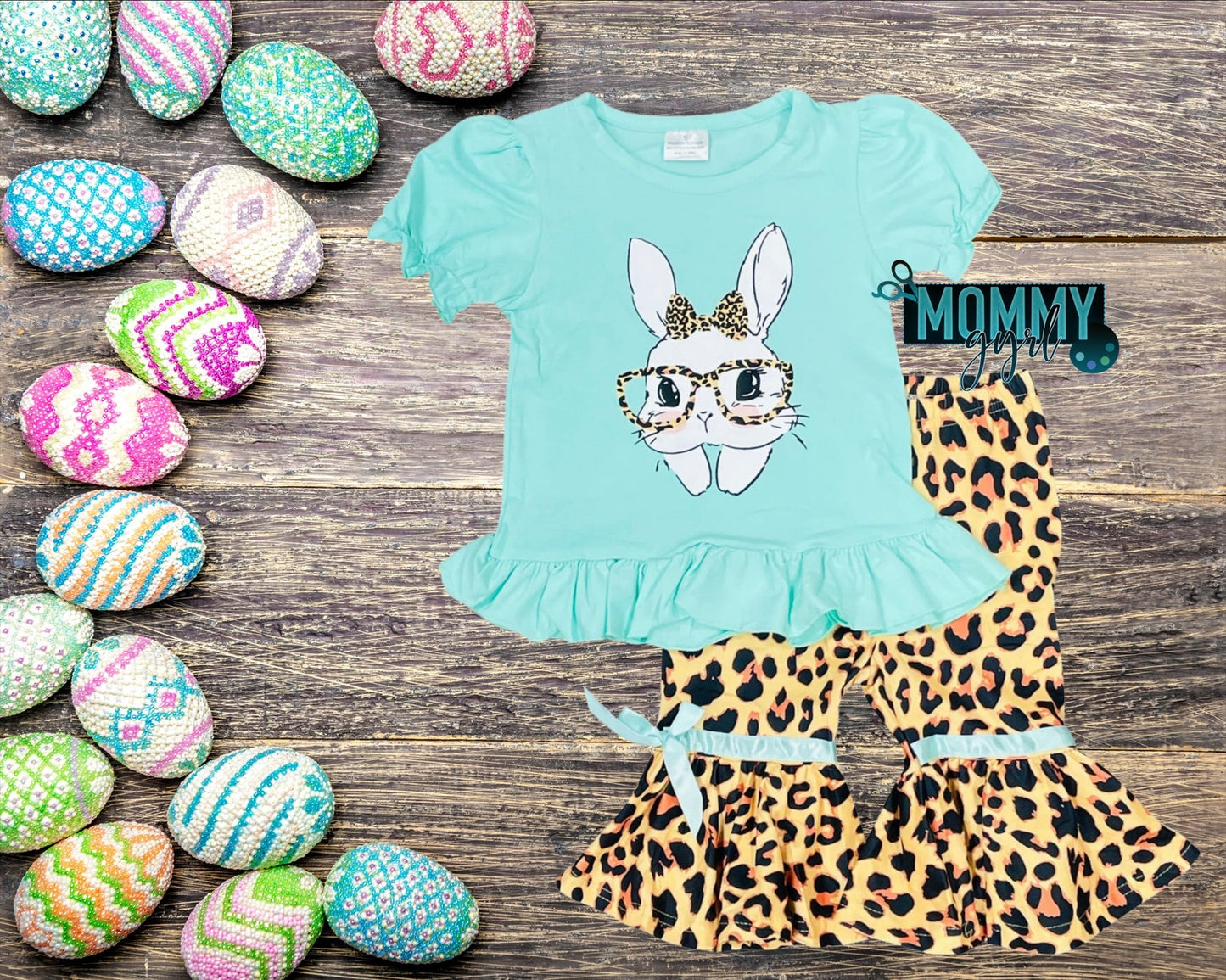 Cheetah Bunny Youth Capri Set