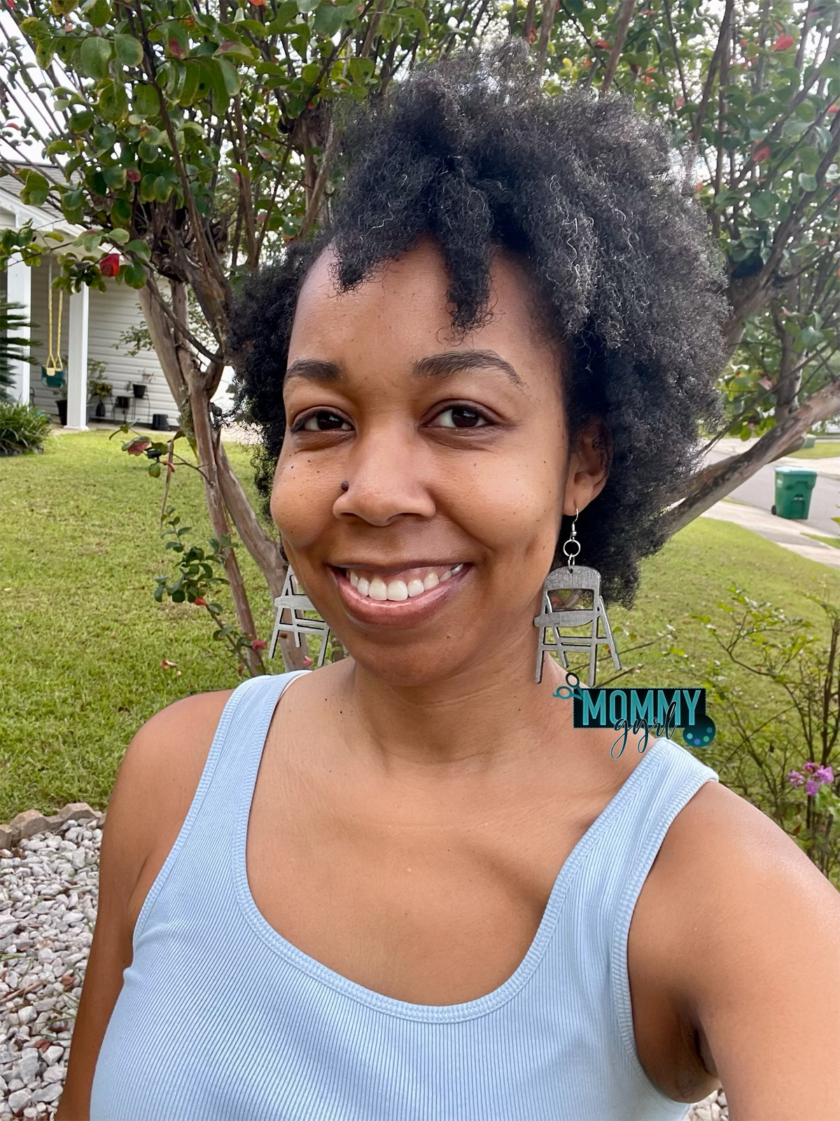 Folding Chair Wooden Earrings