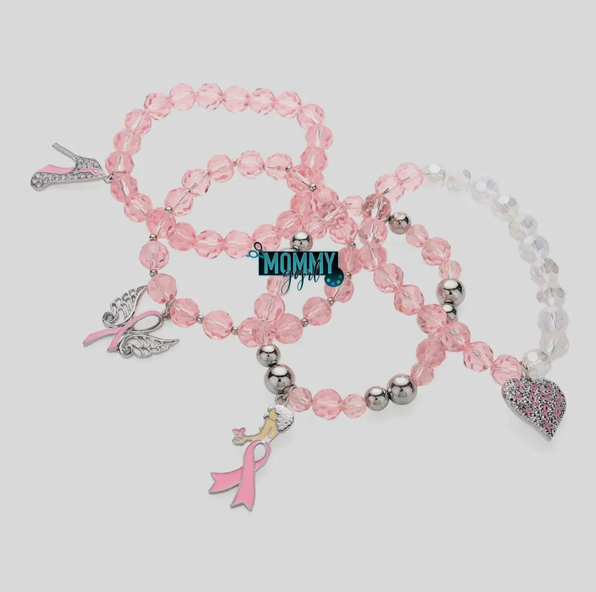 Breast Cancer Awareness Bracelet Set