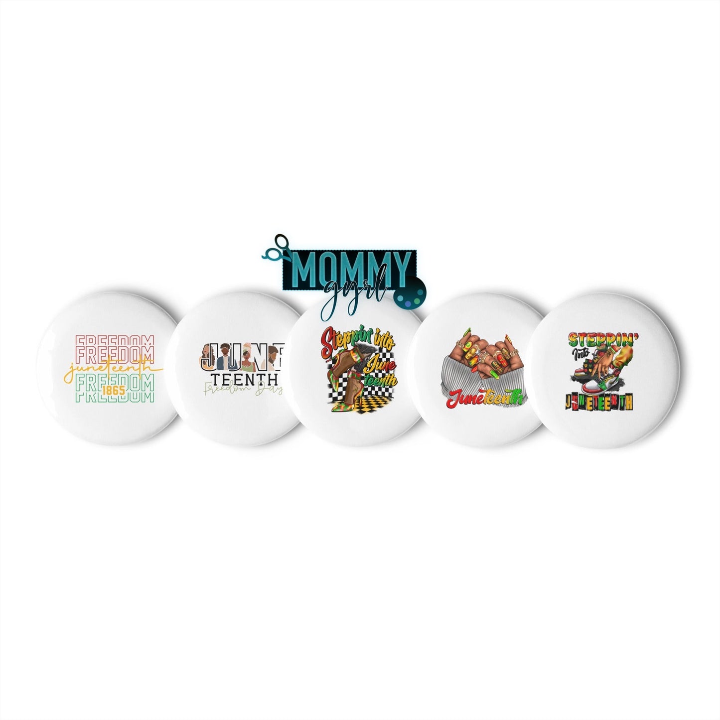 Juneteenth Assorted Pin Buttons Set