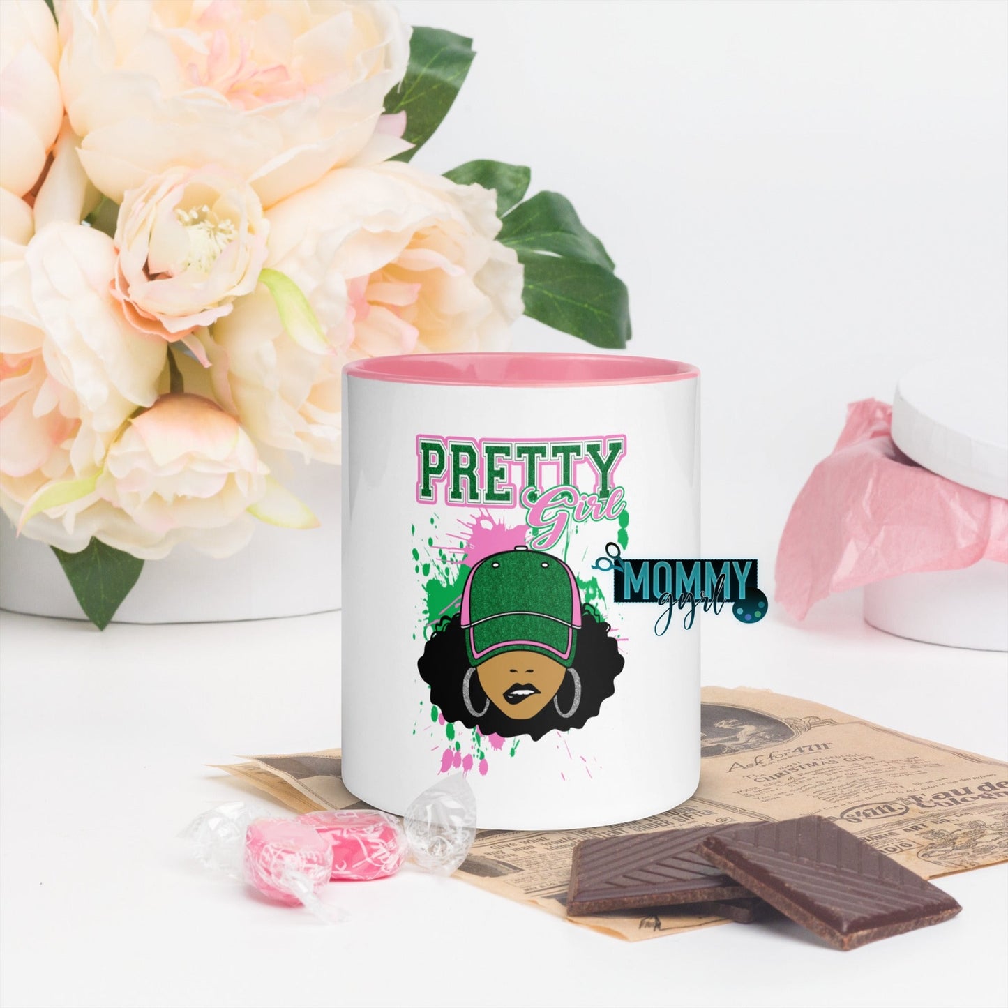 Dad Cap Diva Pink & Green Mug