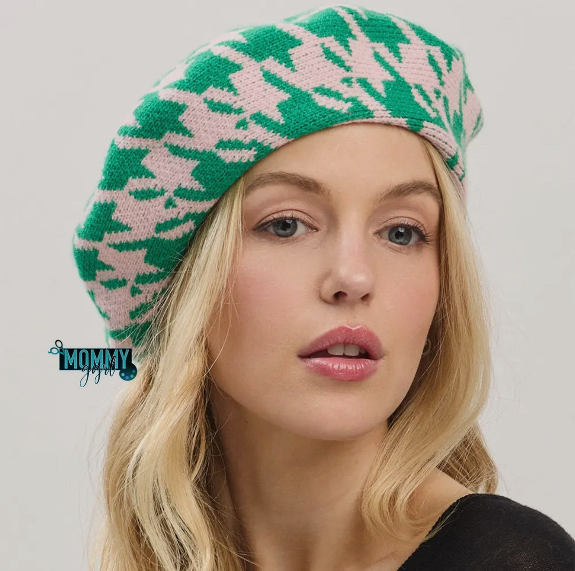Houndstooth Beret