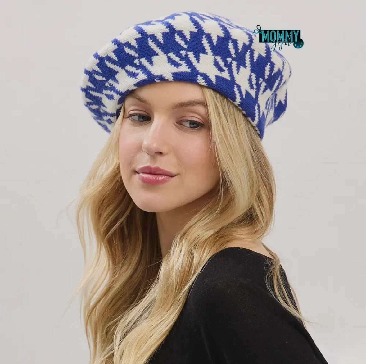 Houndstooth Beret