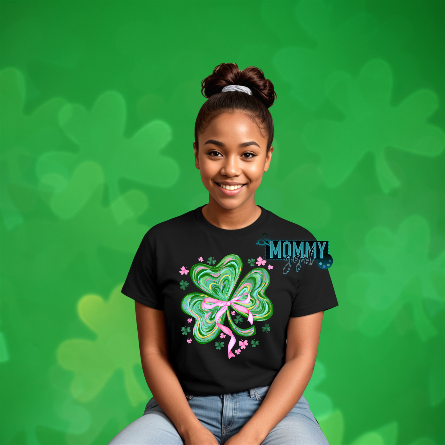 Pink and Green Shamrock Shirt