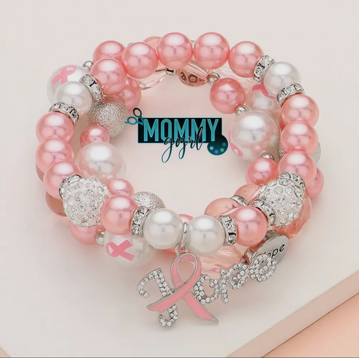 Breast Cancer Awareness Bracelet Set
