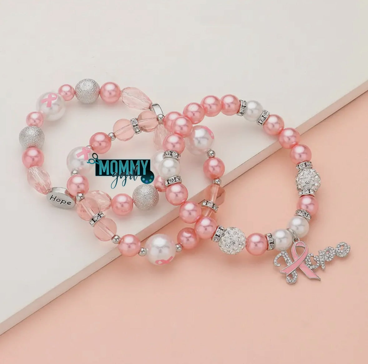 Breast Cancer Awareness Bracelet Set