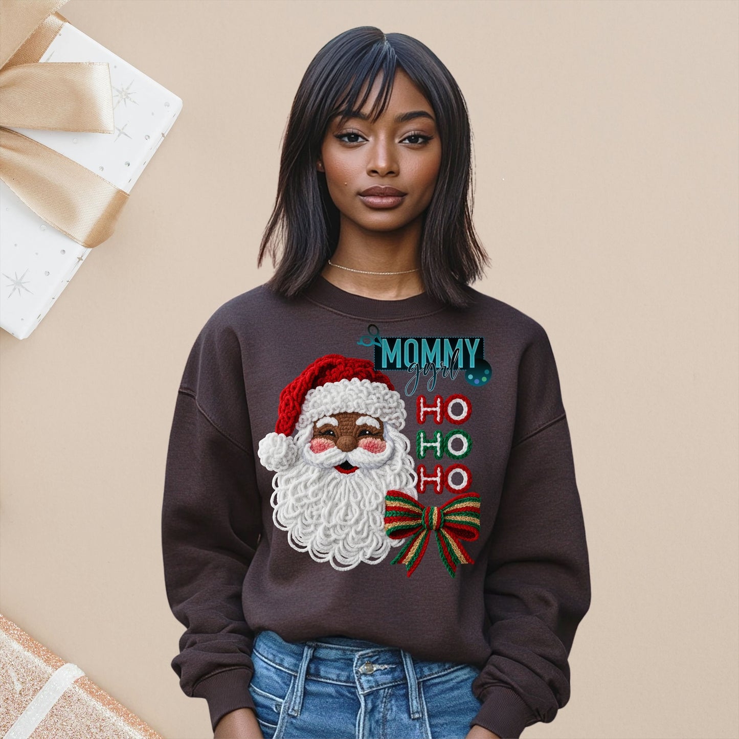 Crochet Santa Sweatshirt
