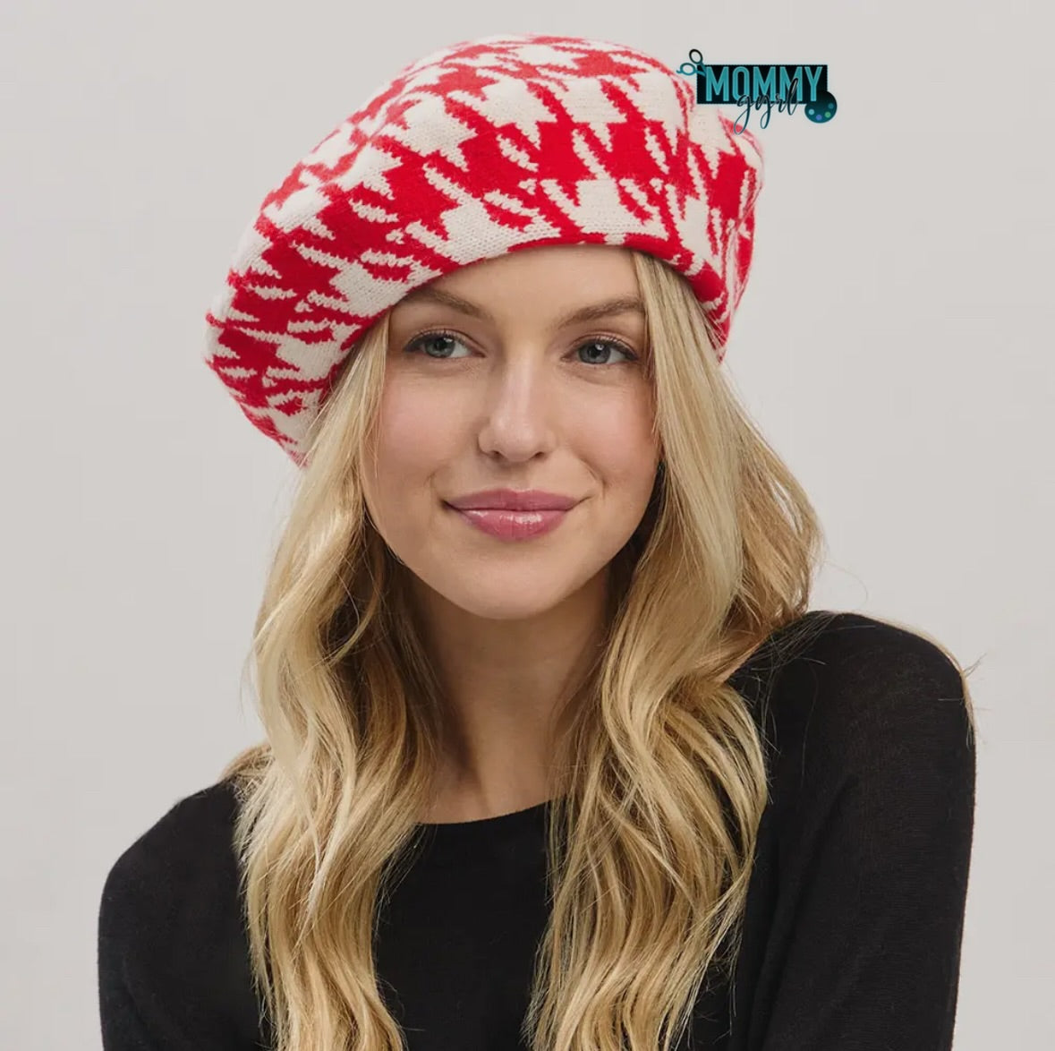Houndstooth Beret