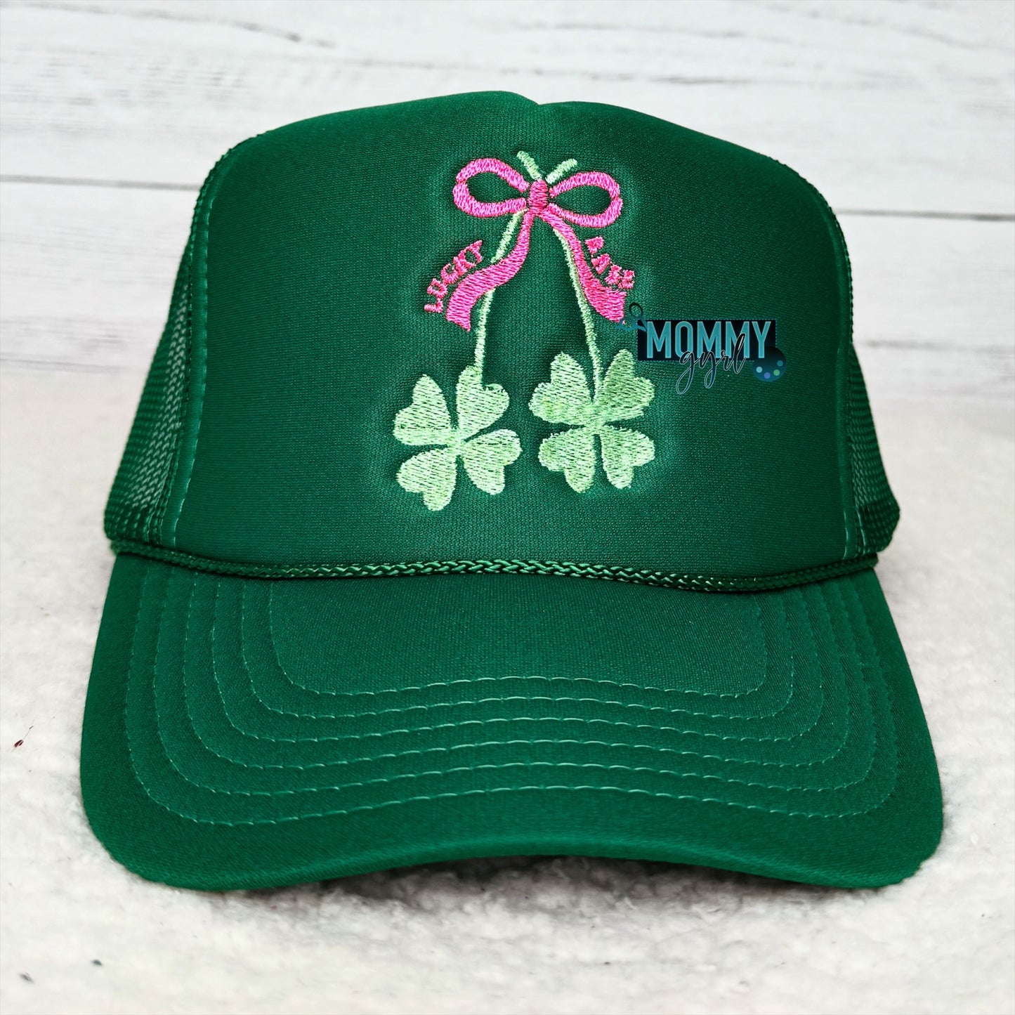 Lucky Babe Clover Trucker Hat