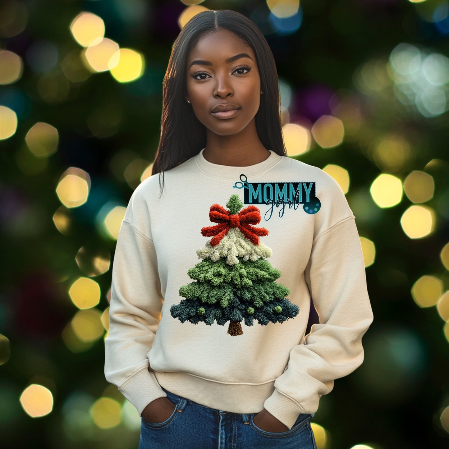 Crochet Christmas Tree Sweatshirt