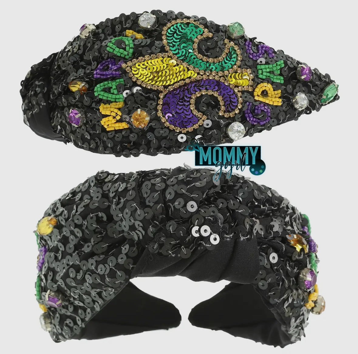 Embellished Mardi Gras Headband