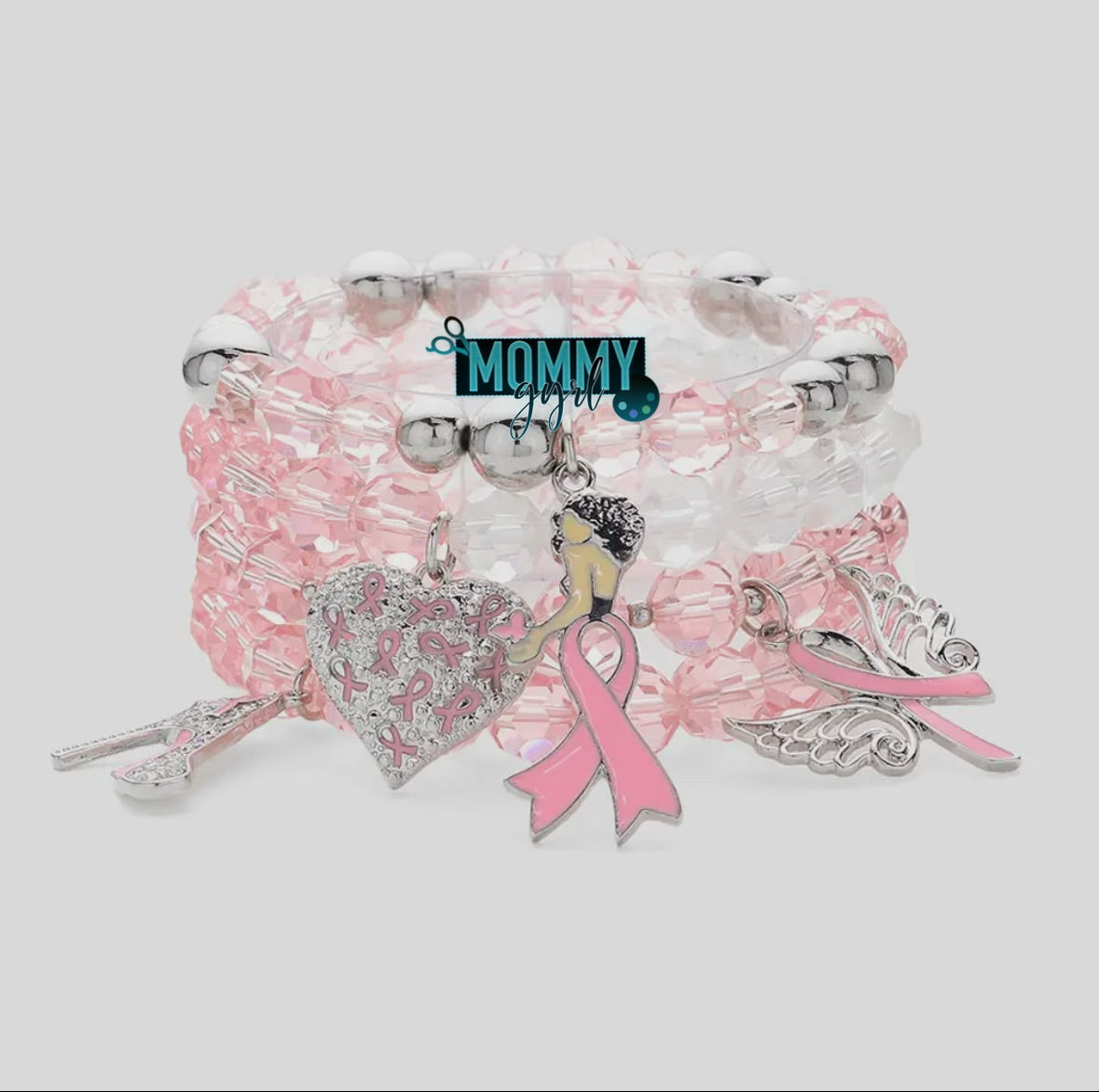 Breast Cancer Awareness Bracelet Set