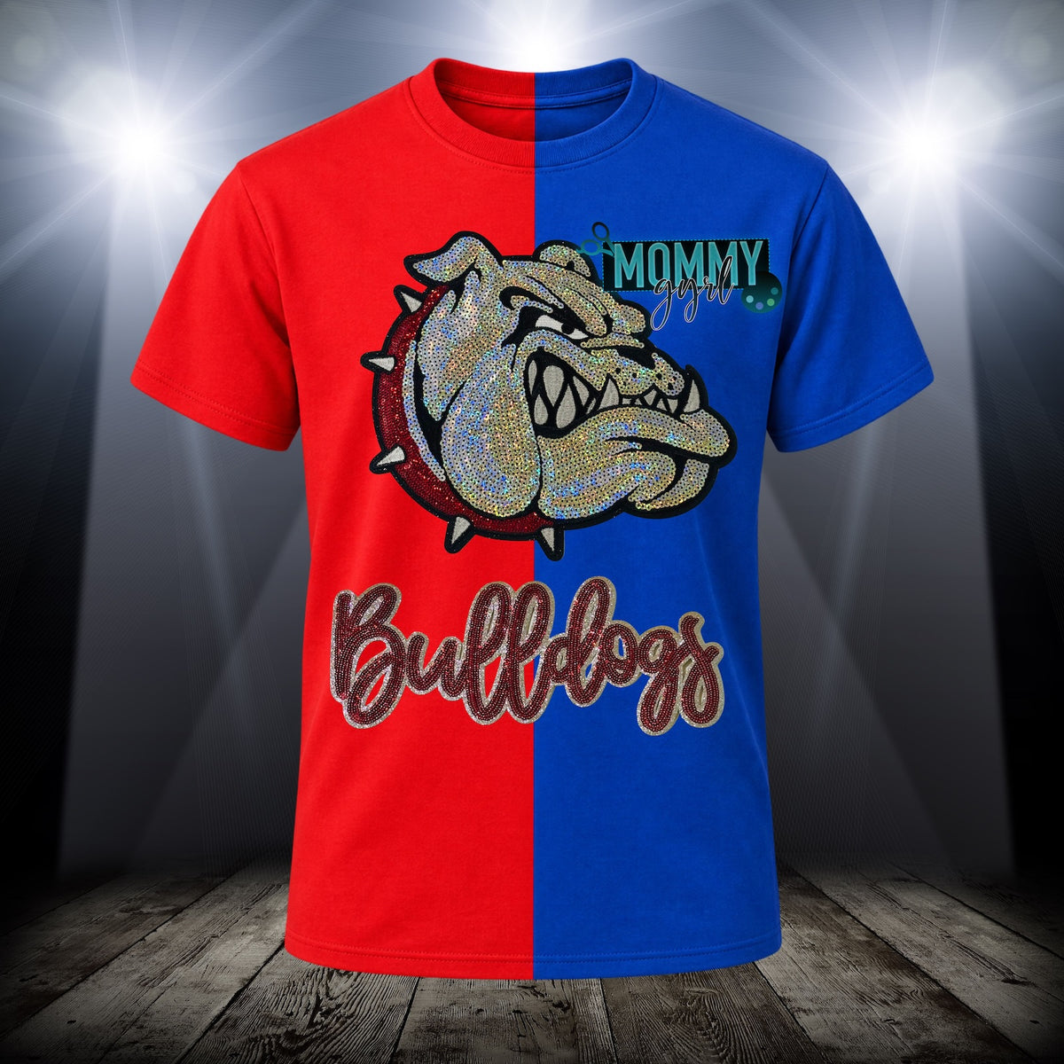 Bulldogs Sequined Split Shirt