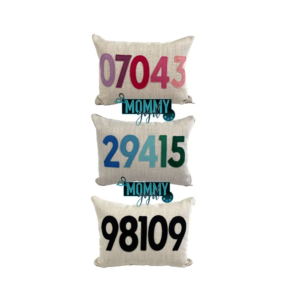 Zip Code Pillow Set