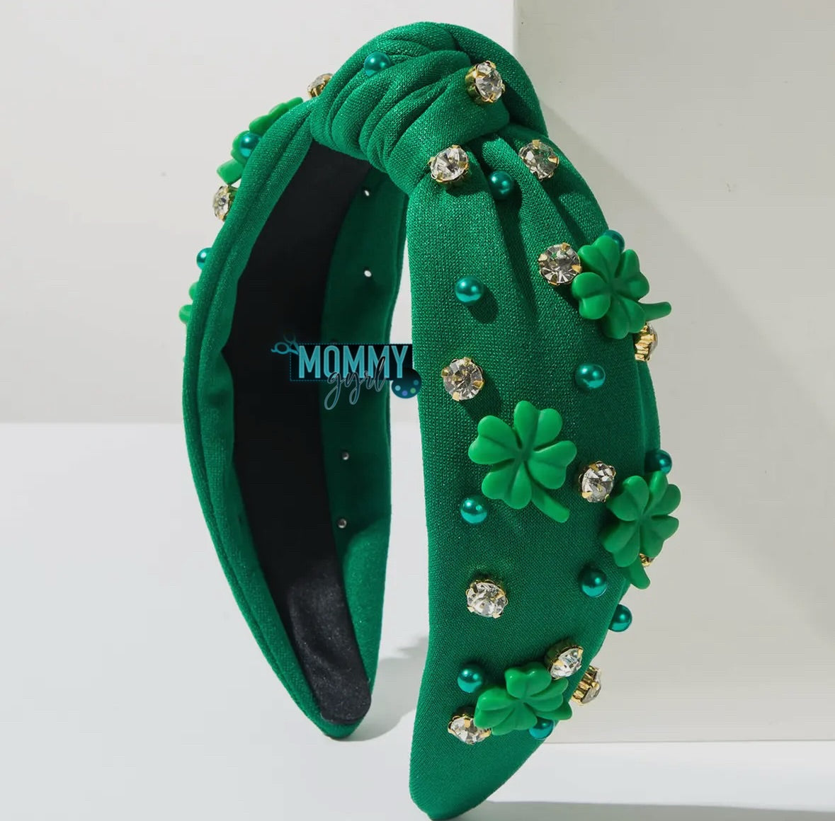 Embellished Four-Leaf Clover Headband