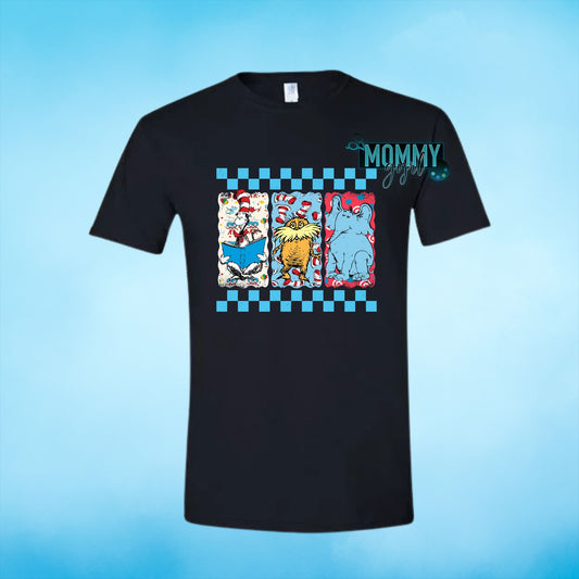 Read Across America Characters Adult Shirt