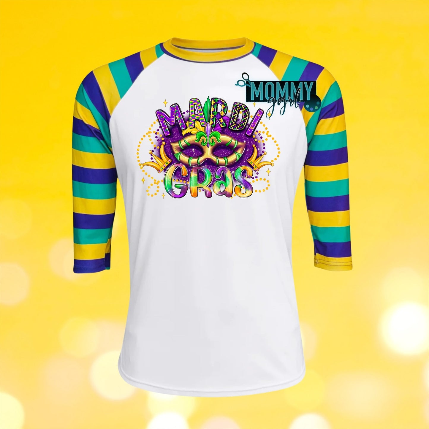 Mardi Gras Striped Raglan Shirt