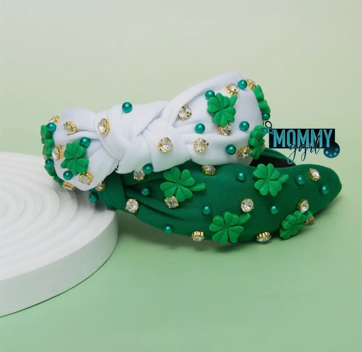 Embellished Four-Leaf Clover Headband