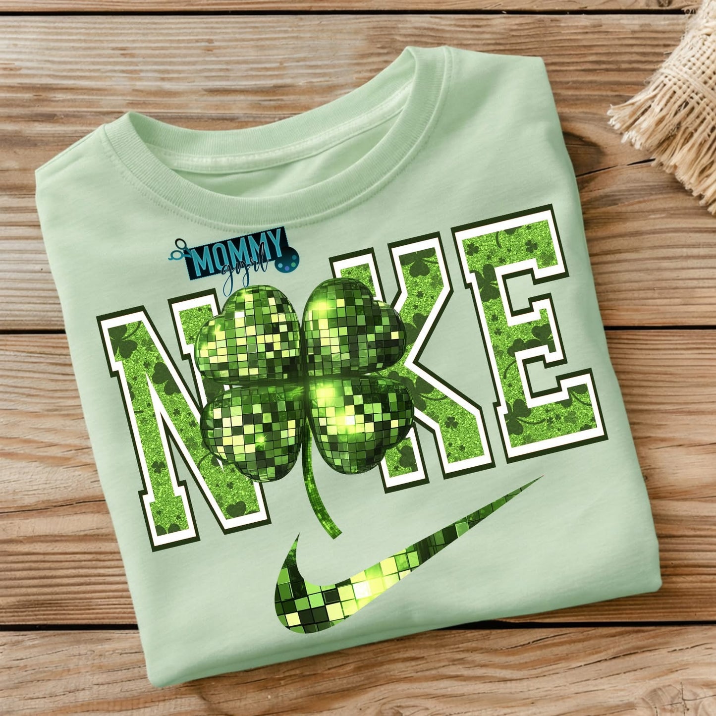 Faux Shimmer Four Leaf Clover Shirt