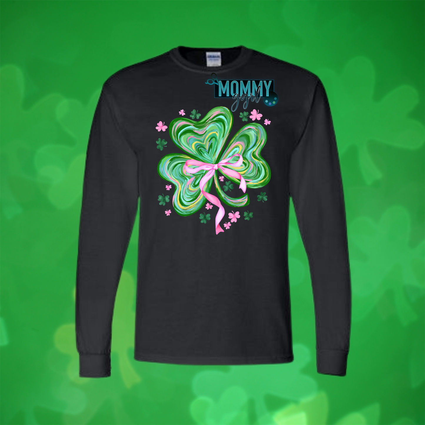 Pink and Green Shamrock Shirt