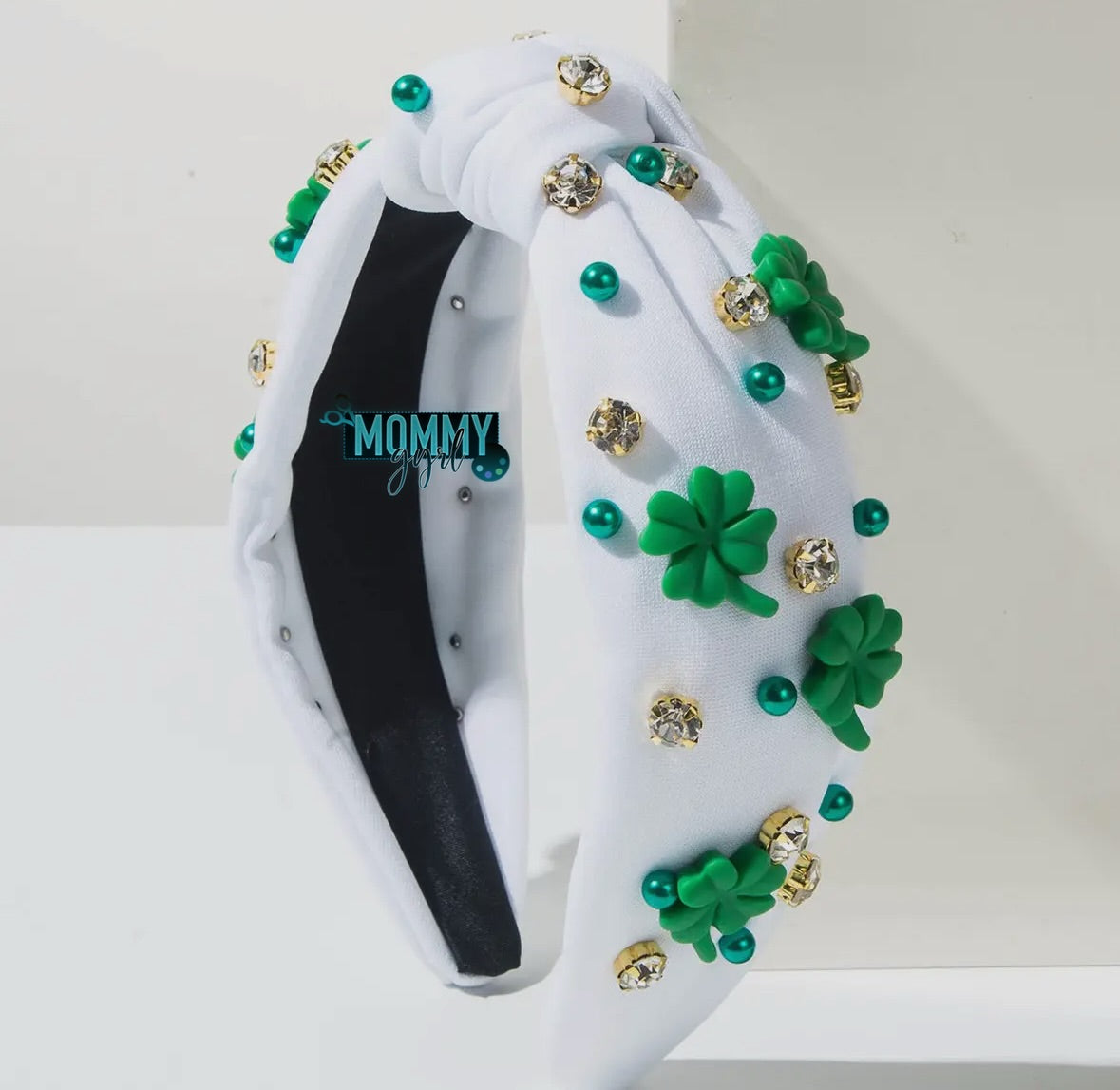 Embellished Four-Leaf Clover Headband