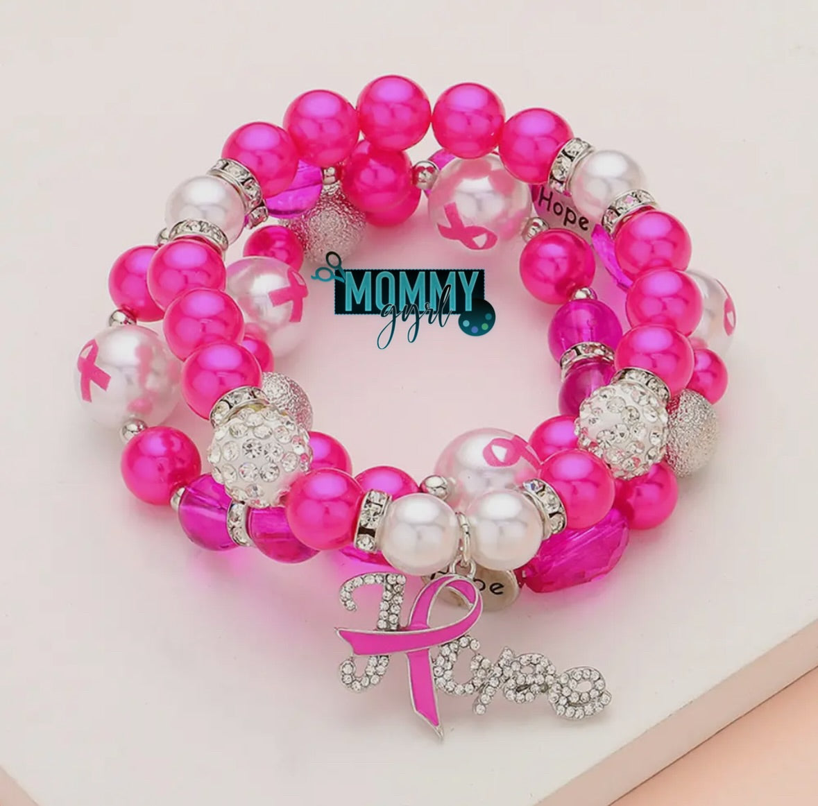 Breast Cancer Awareness Bracelet Set