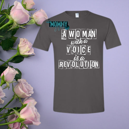 A Woman With A Voice Shirt